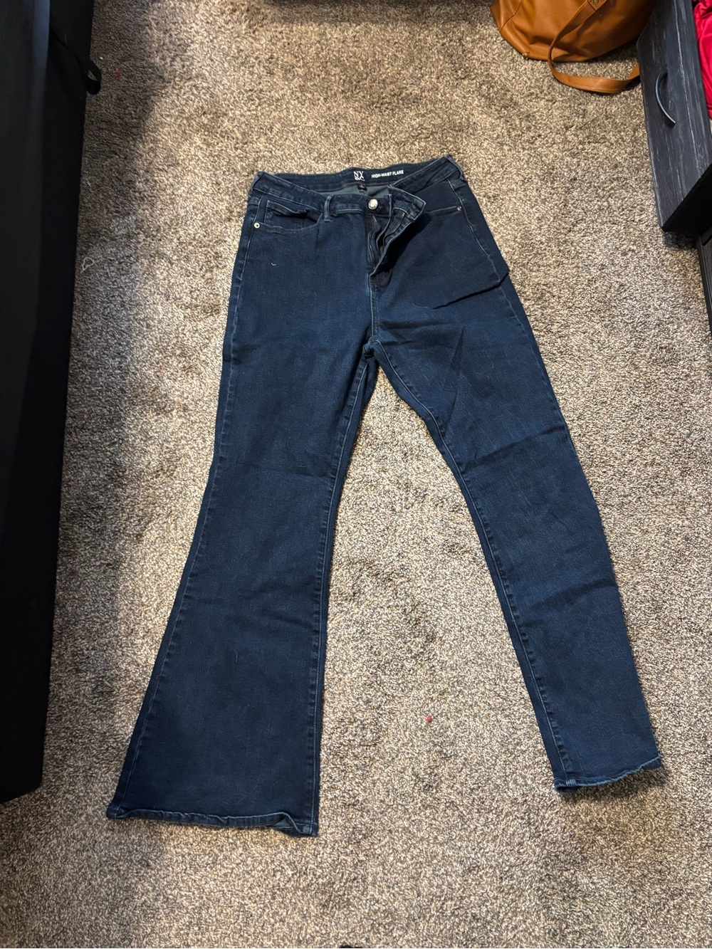 New York & Company Dark Blue Flare Jeans
